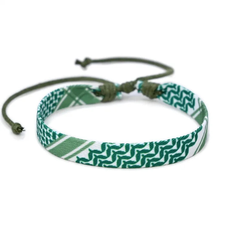 Multicolor Sizes Weave Kufiya Patterns Bracelets