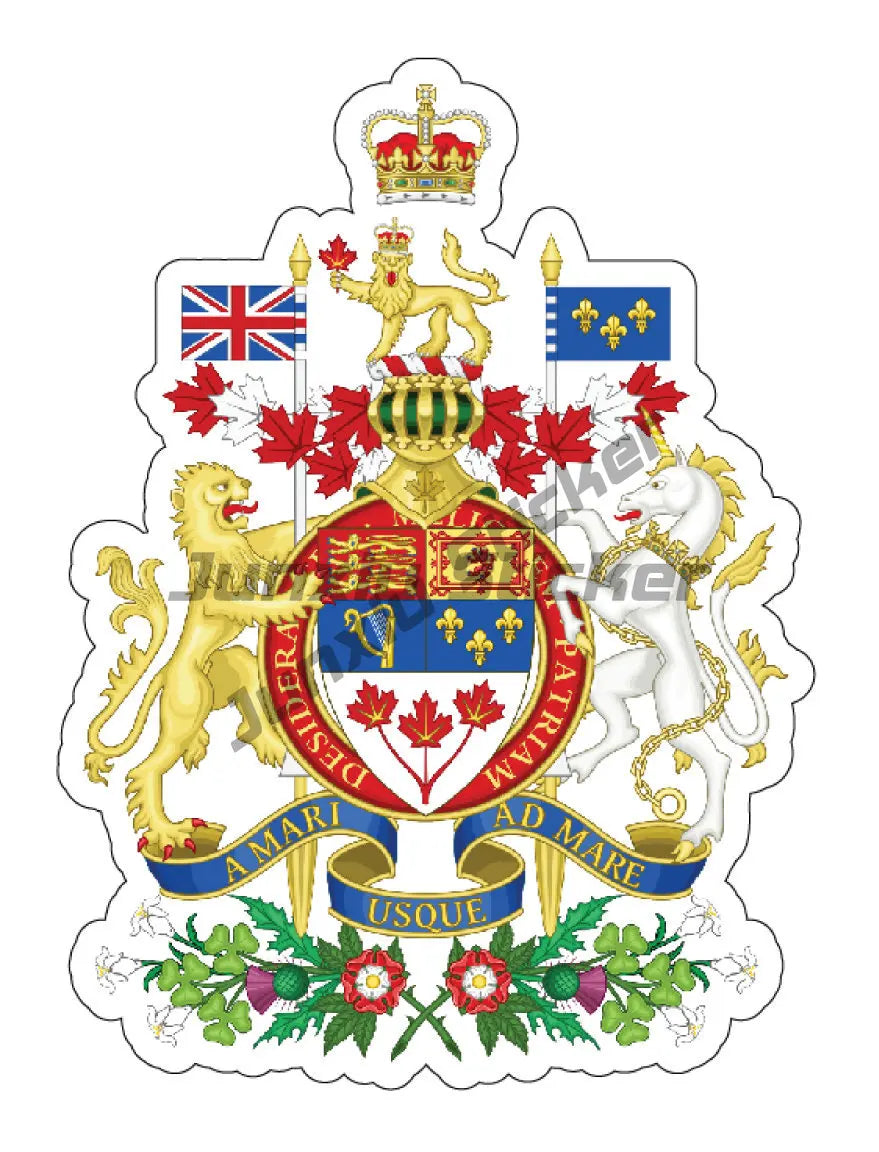 Canada Coat of Arms Emblem Sticker Niagara Falls Canada USA Ottawa Seal Sticker Round Flag Map for Car Laptop Fridge Accessories