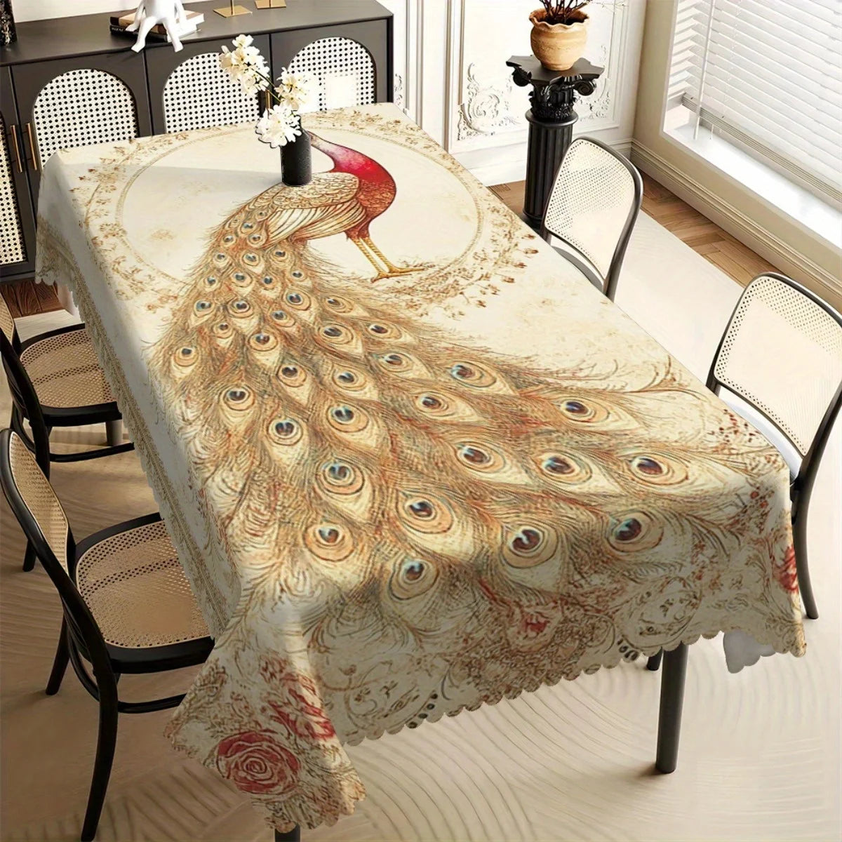 Peacock Pattern Tablecloth