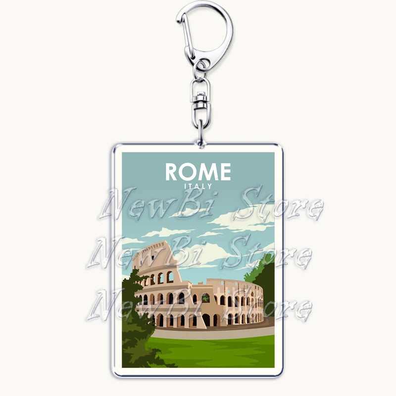 US Travel Keychain