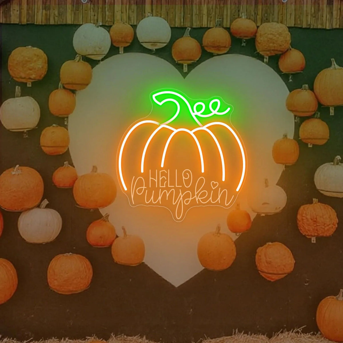 Hello Pumpkin Neon Sign Wall Decor