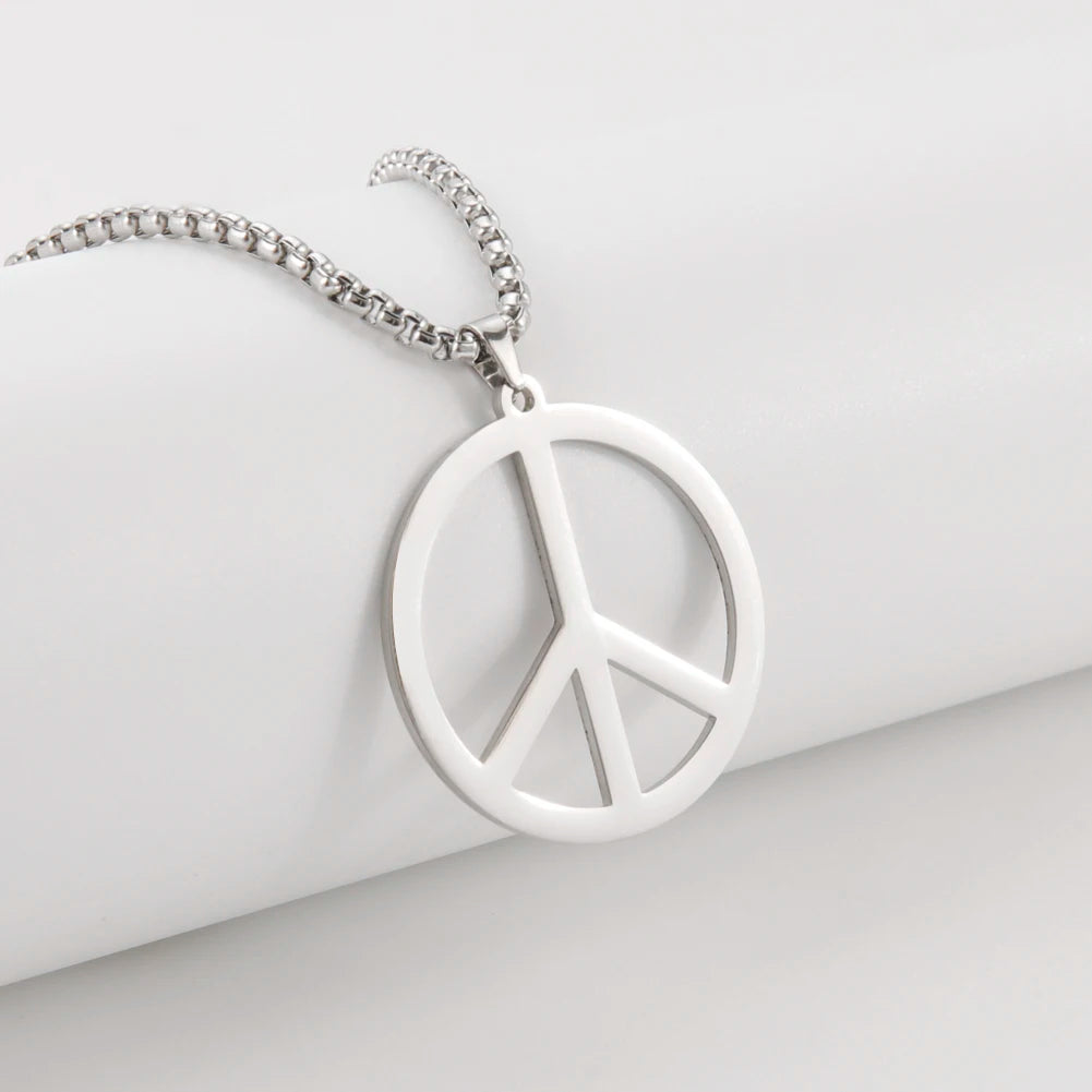 Hippie Style Peace Sign Necklace