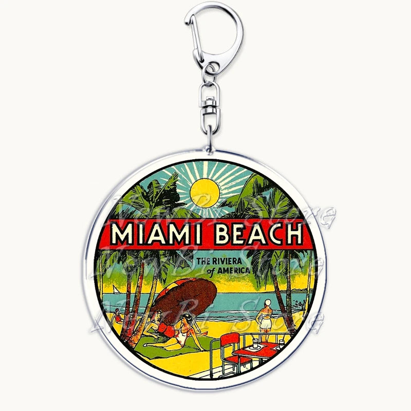 US Travel Keychain