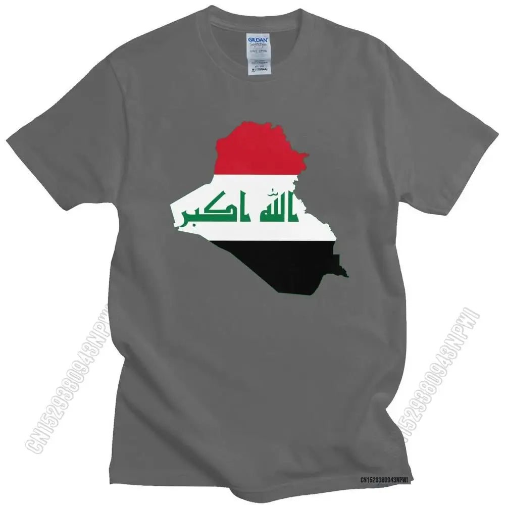 Iraq Flag Map T Shirt