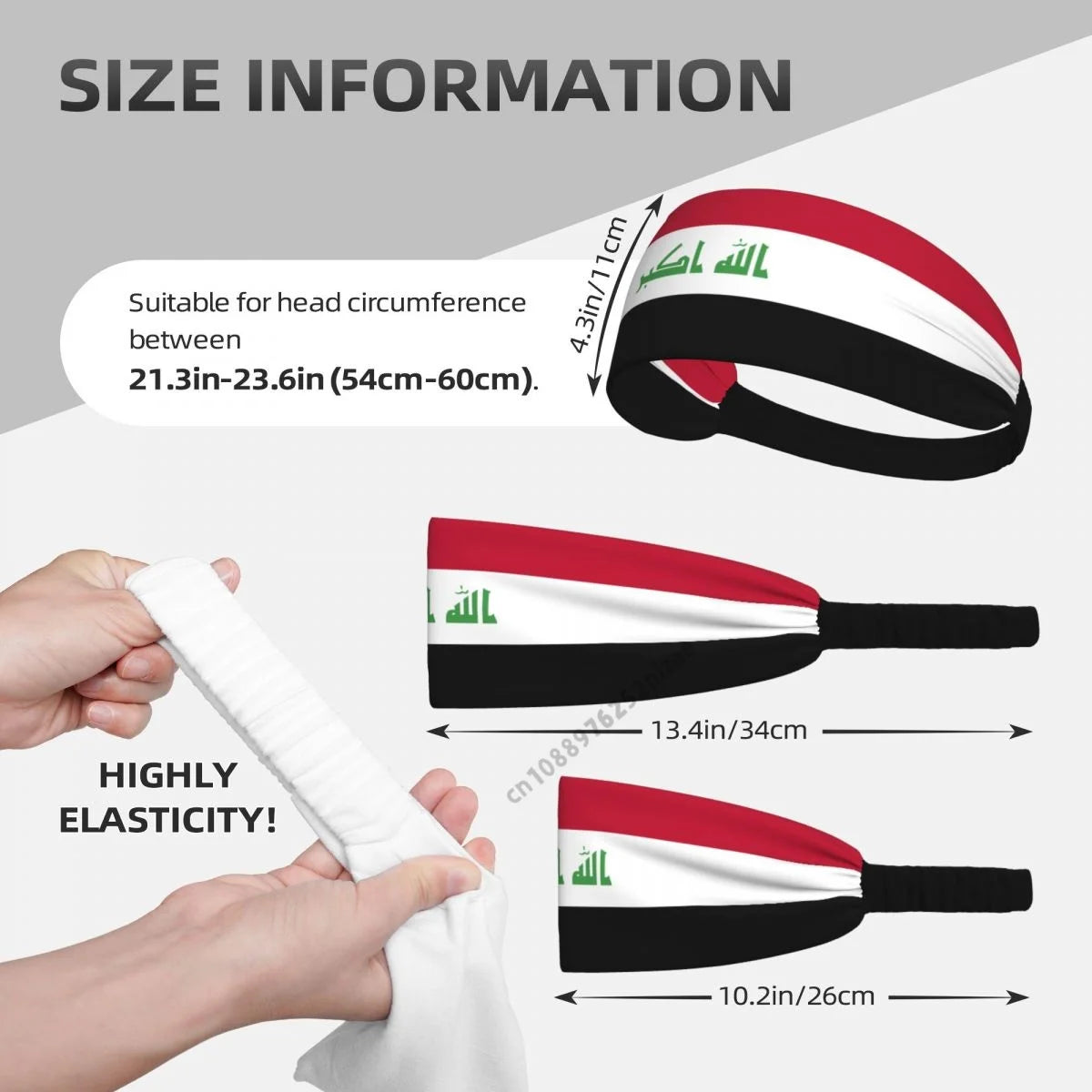 Iraq Flag Headbands