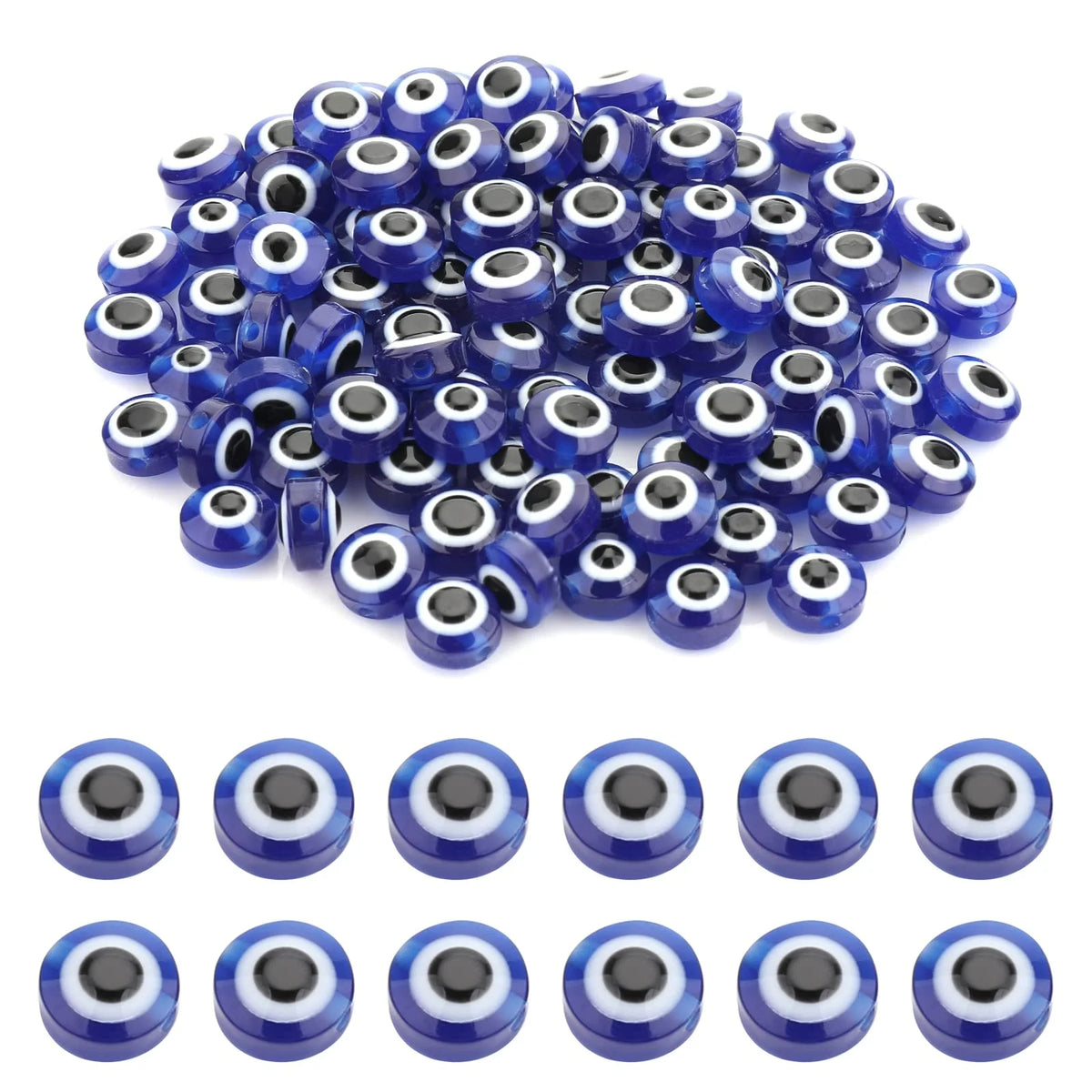 Blue Eye Beads 50pc