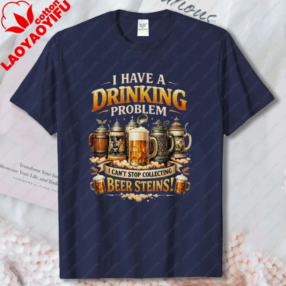 Drinking Problem Beer T-Shirt German Beer Lover Oktoberfest