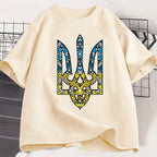 Ukraine Emblem Printed T-shirt O-Neck