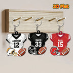 Personalized 2D Flat American Football Keychain