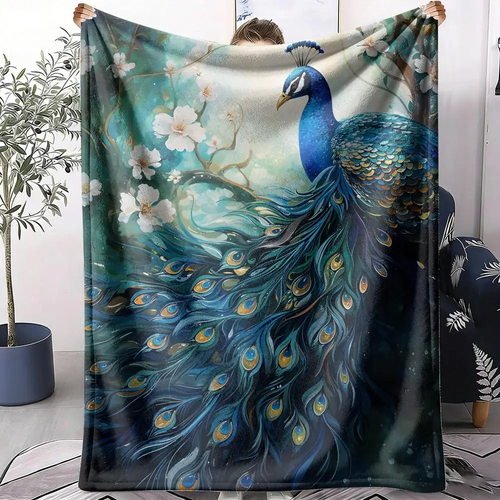 Peacock Throw Blanket