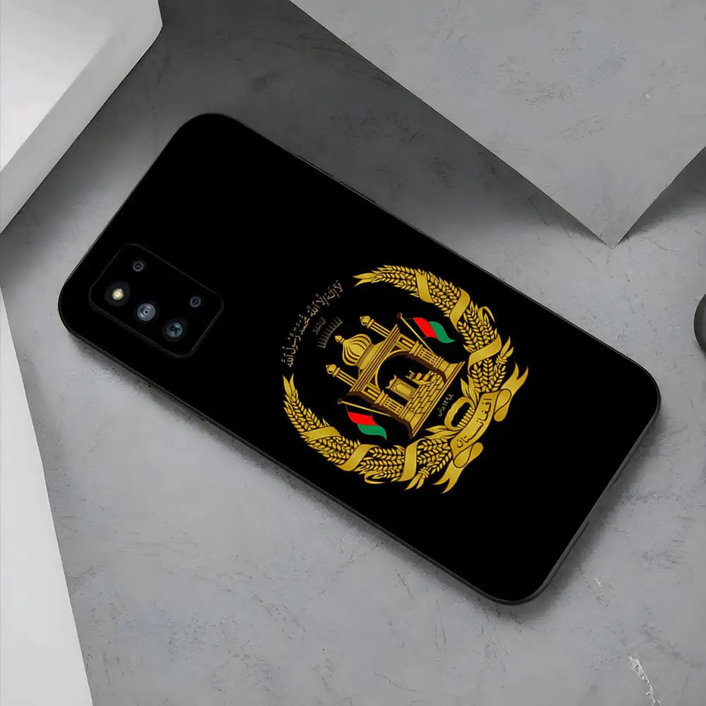 جراب هاتف علم دولة أفغانستان لهواتف Samsung S26 S25 Edge S24 S23 S22 Ultra Plus Fe A57 A37 A17 A56 5G غطاء سيليكون