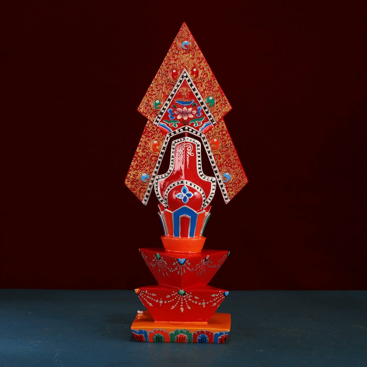 Nepali Resin Painted Dharma Doma Statue