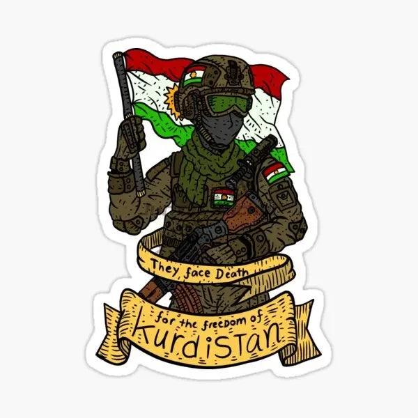 ملصقات شعار خريطة علم كردستان للسيارات والشاحنات والدراجات الهوائية والنارية والخوذات للطرق الوعرة وملحقات الملصقات الجدارية مقاسات قابلة للتخصيص