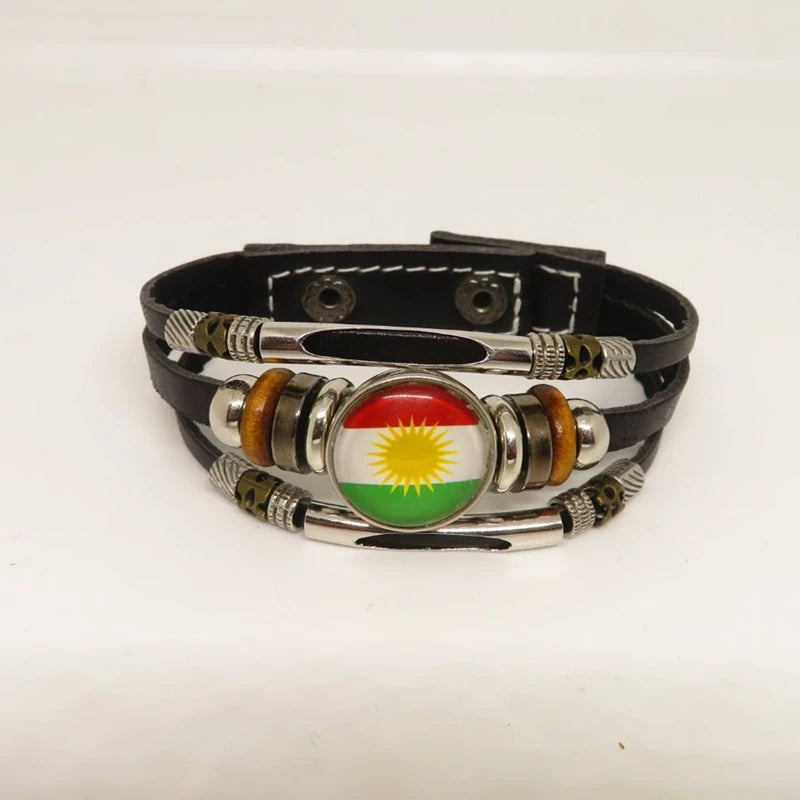 Kurdistan Flag Bracelet Handmade