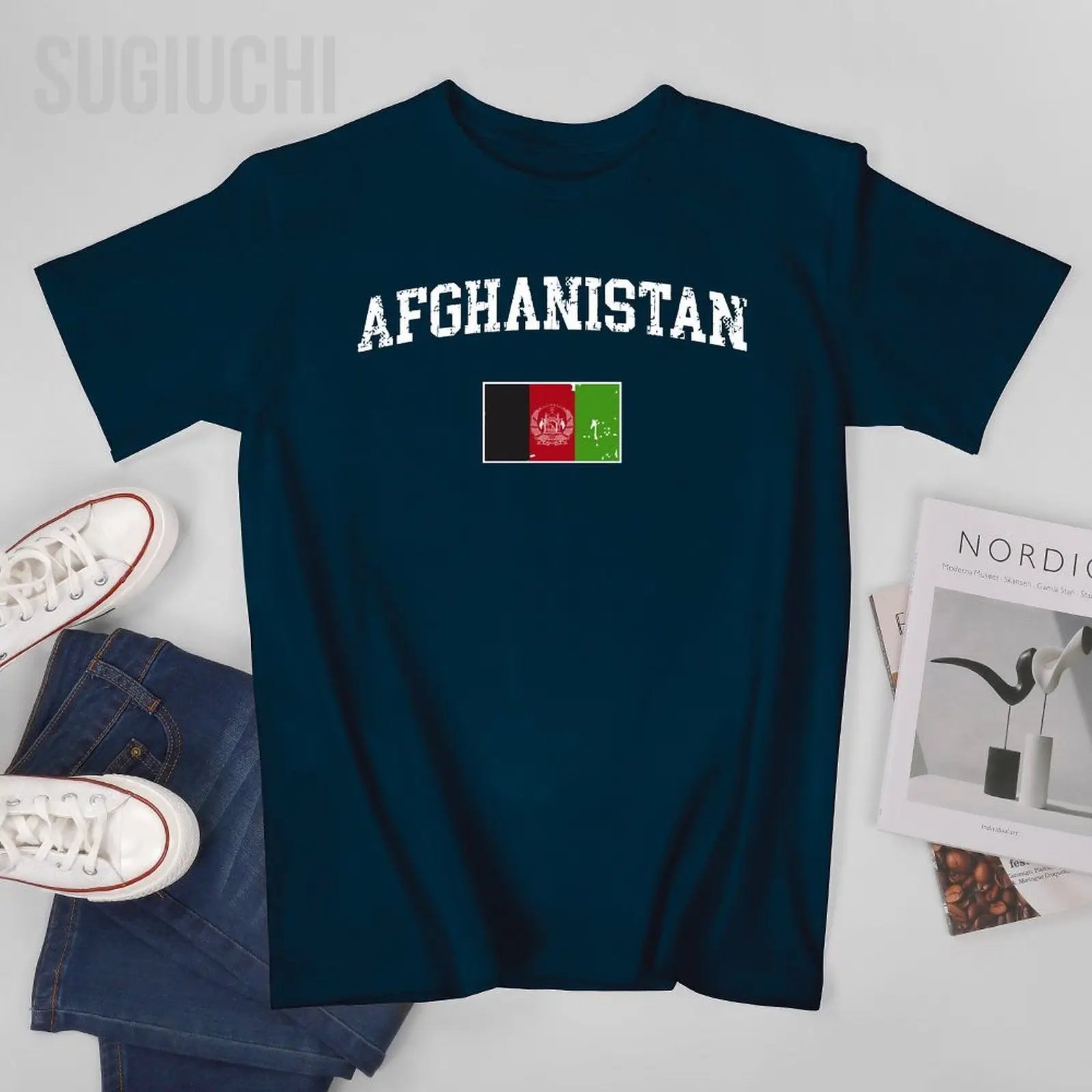 Afghanistan Flag Vintage Premium T-shirt