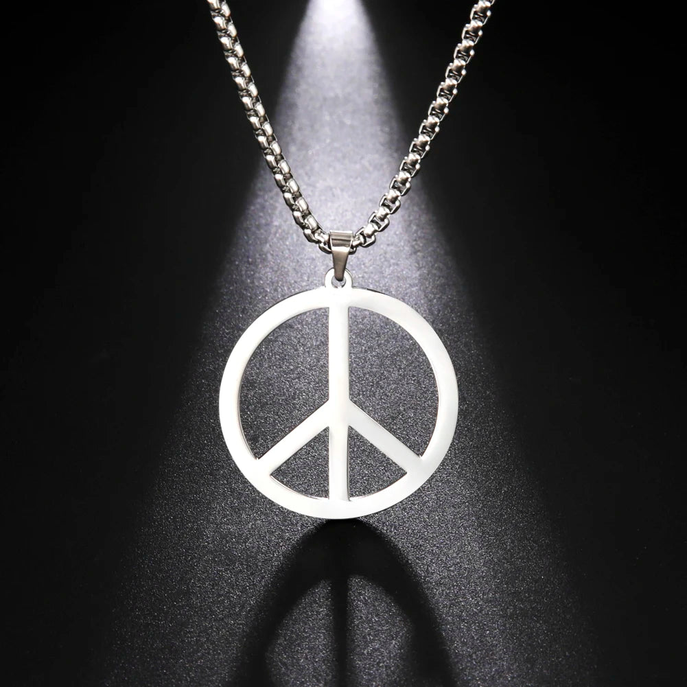 Hippie Style Peace Sign Necklace