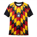 German Black Checkered Football Jersey T-shirt
