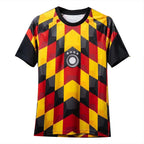 German Black Checkered Football Jersey T-shirt