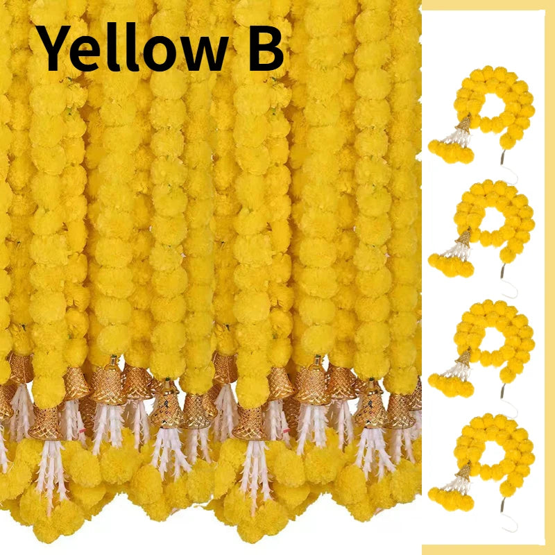 Marigold Flower Garland for Decoration Diwali Pooja Day of The Dead Mexican