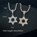 Fashion Star of David Pendant Necklace