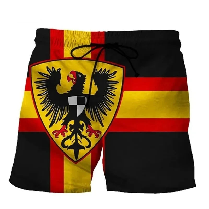 Germany National Emblem Flag Beach Shorts