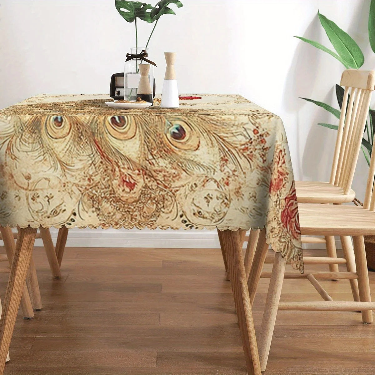 Peacock Pattern Tablecloth