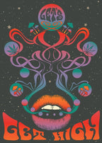 Bohemian Psychedelic 70s Poster Wall Art Canvas