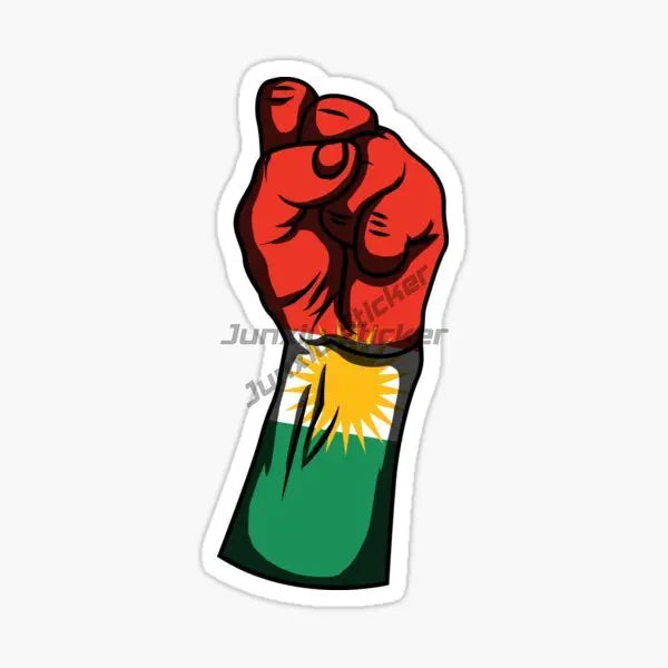 ملصق كردستان خريطة الأكراد العلم الوطني والشعار للسيارة والدراجة النارية خريطة علم بولي كلوريد الفينيل ملصق جداري خارجي قابل للتخصيص
