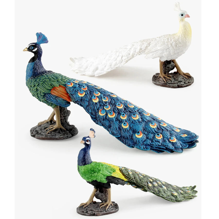 Plastic Farm Life Peacock Toy Figure
