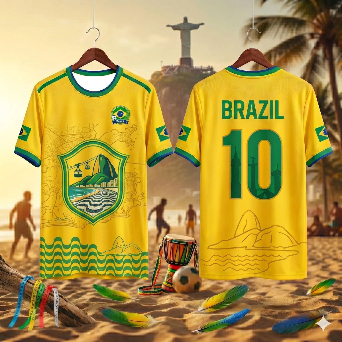 Brazil Football Jersey Breathable Tee