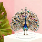 Gorgeous Crystal Peacock Figurine