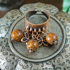 Ethnic Flower Feather Tassel Rings For Women Vintage Antique