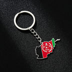 Afghanistan Map Flag Key Chain