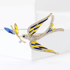 Enamel Peace Dove Ukraine Angel Bird Pin