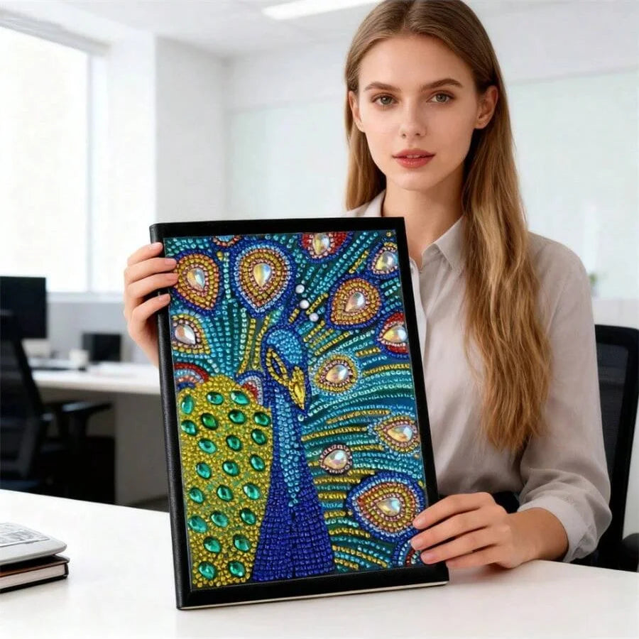 Peacock diary notebook Diamond Painting Kits