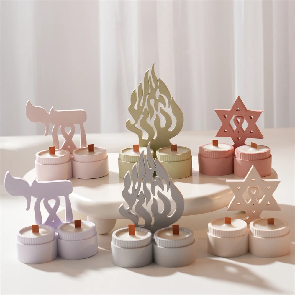 Candle Holder Mold Hanukkah Judaica Decor
