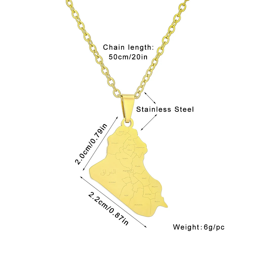 Iraq Map Pendant