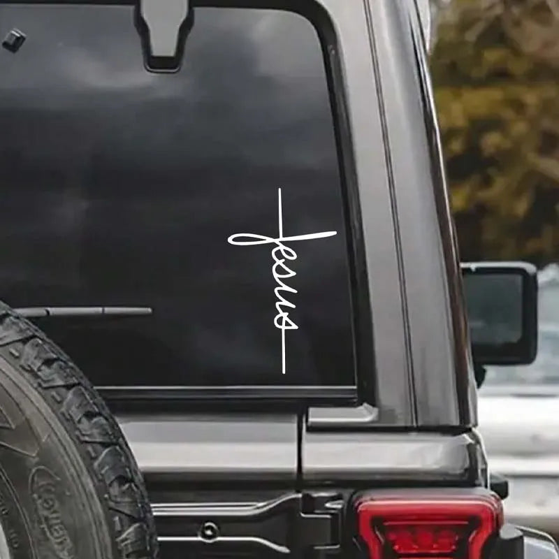 Jesus Cross Car Decal