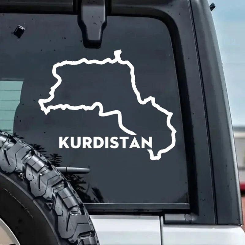 Car Sticker Kurdistan Map Outline