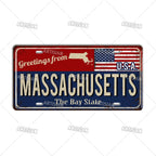 Greeting from USA States Landmark License Plate