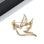 Simple Hollow Olive Branch Peace Dove