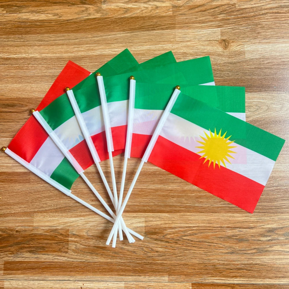 Kurdistan Waving Hand Flag