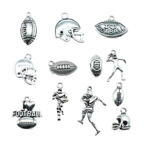 20pcs Football Charms American Football Pendants Jewelry