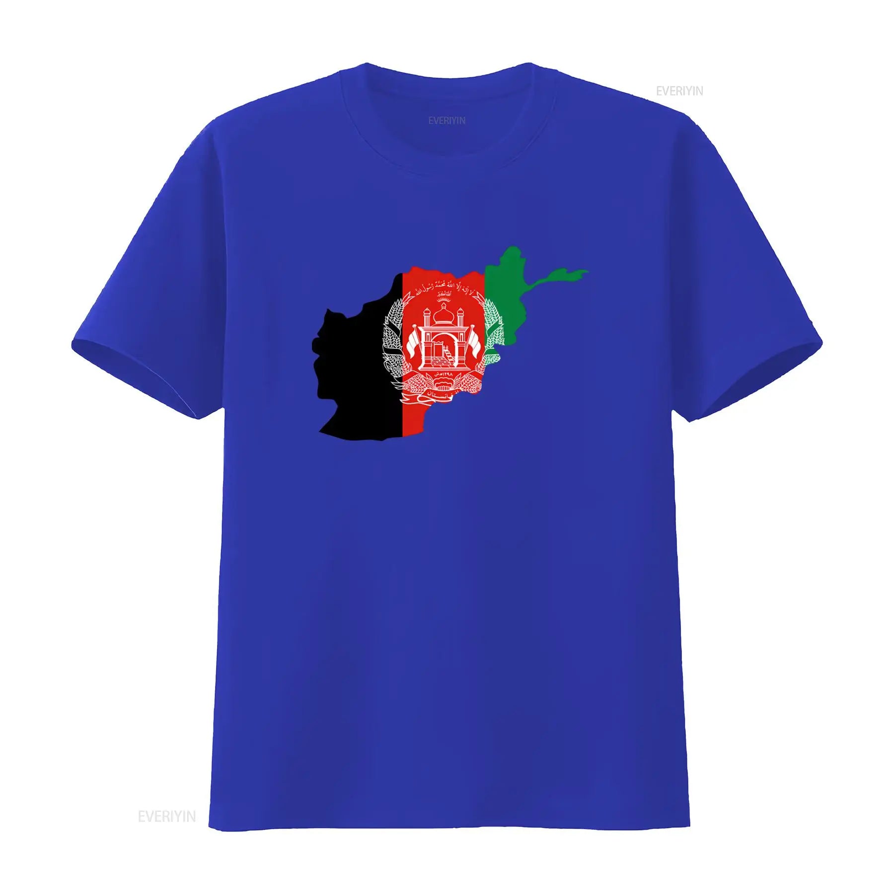 Afghanistan Flag Map Design T Shirt
