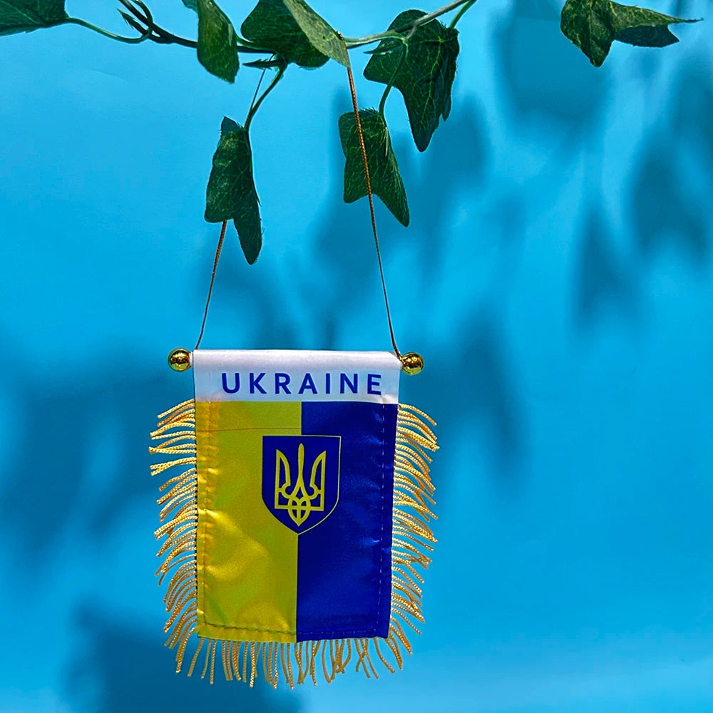 Ukraine Car Window Flag