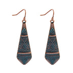 Vintage Bronze Arrow Alloy Dangle Earrings