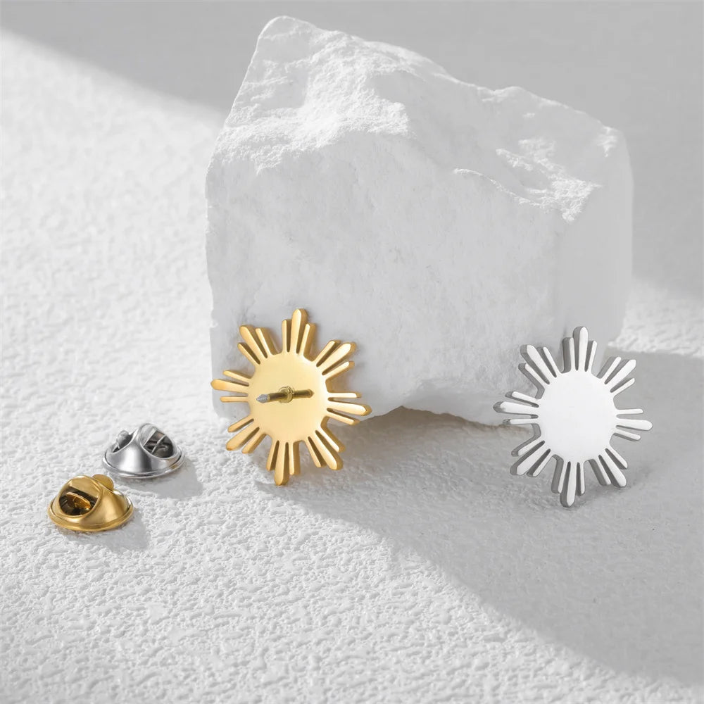 Sun Symbol Brooch