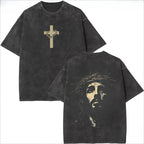 Jesus Crown of Thorns Washed T-shirt