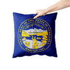Nebraska Square Throw Pillow