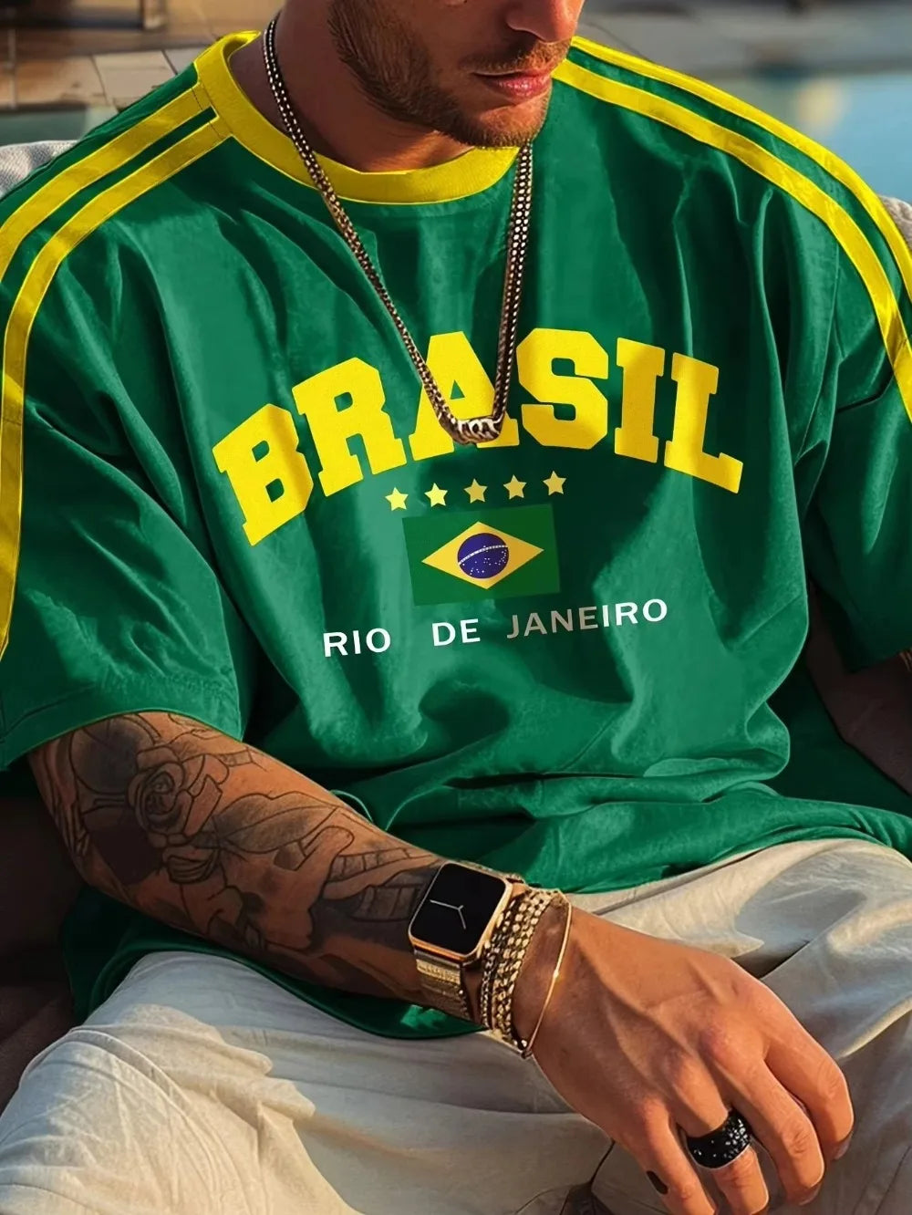 Brazil Rio Flag Tee Shirt